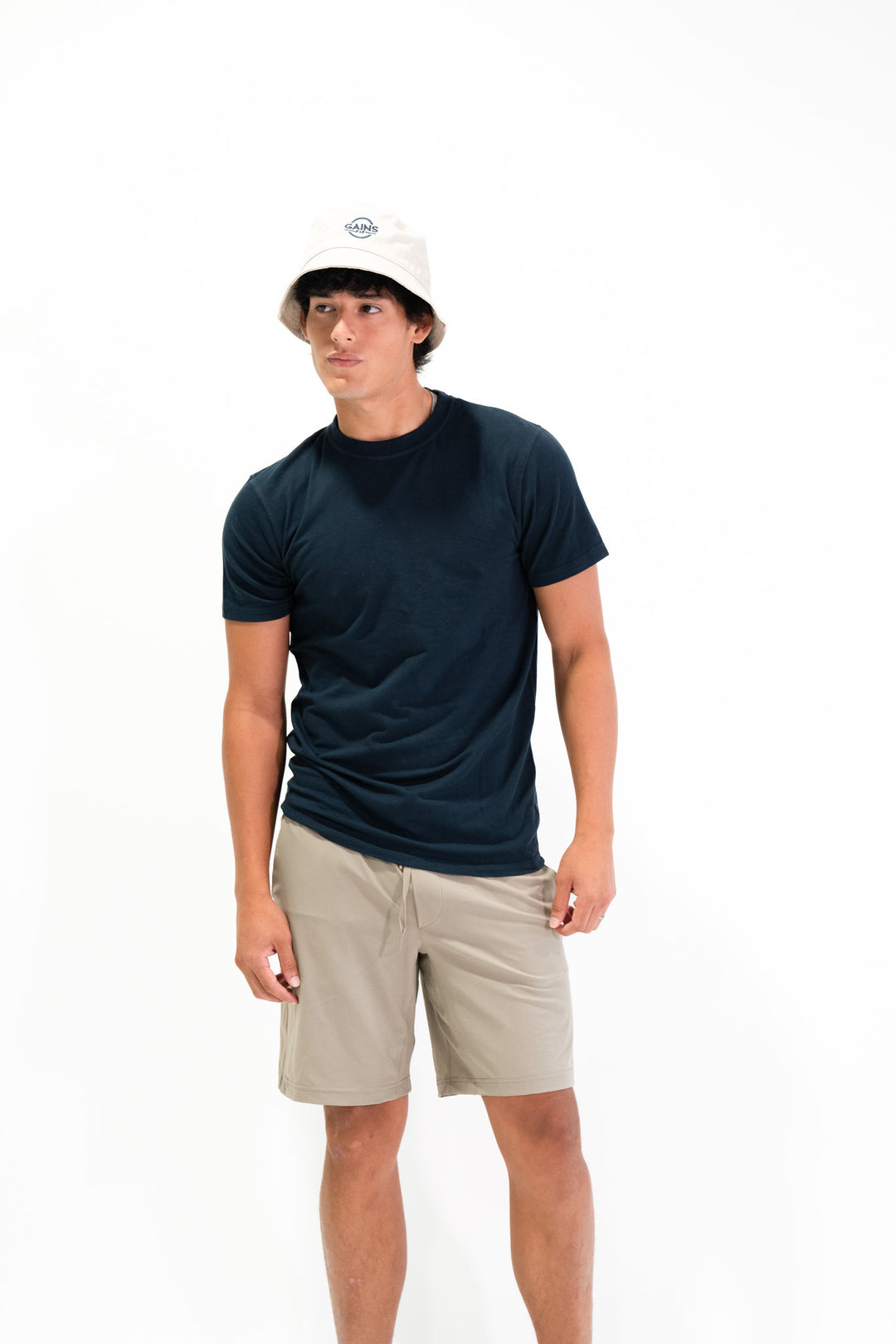 Fitness + Financial Gains™ SWIM: Khaki Drawstring Men's Shorts with Pockets