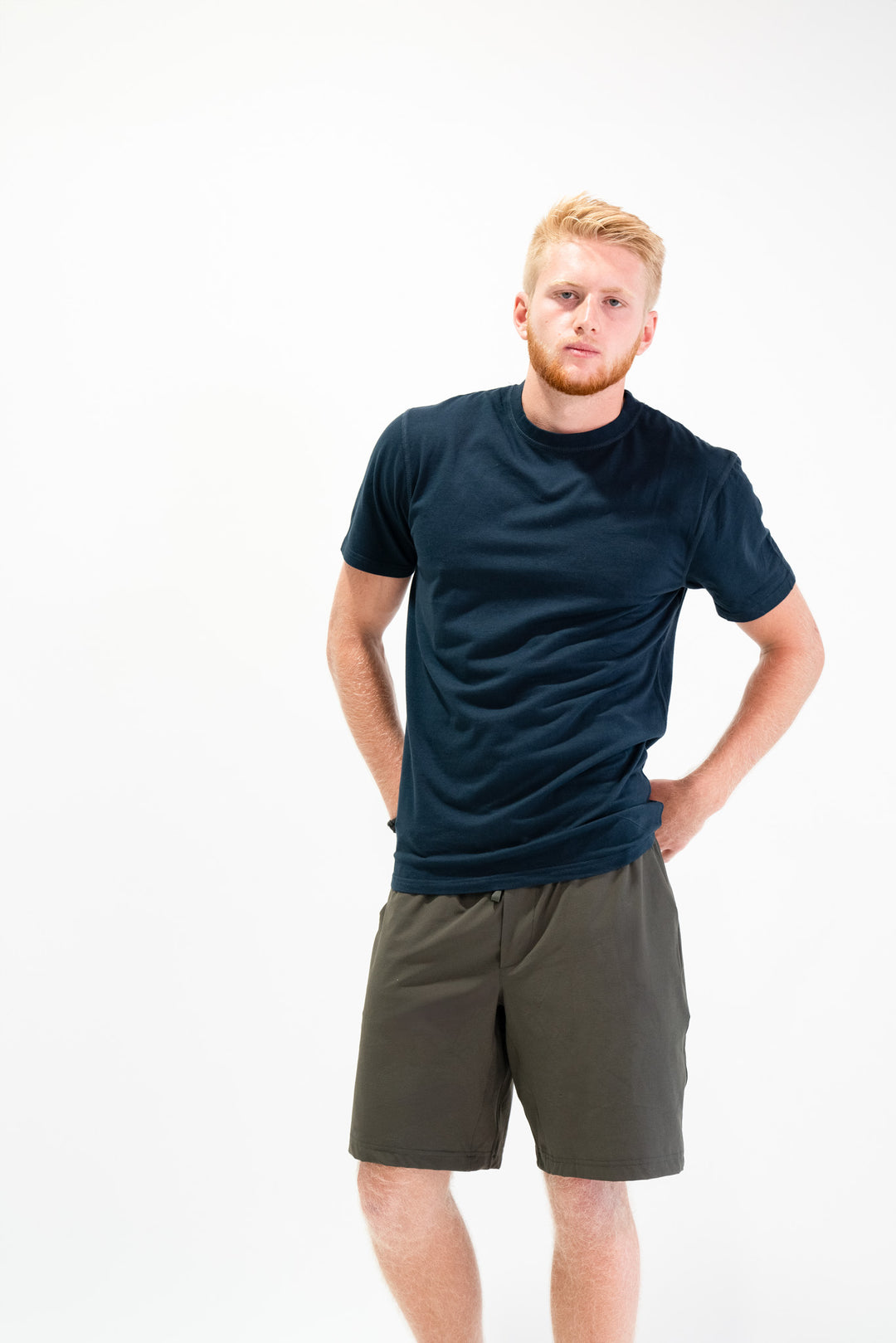 Fitness + Financial Gains™ SWIM: Olive Drawstring Men's Shorts with Pockets