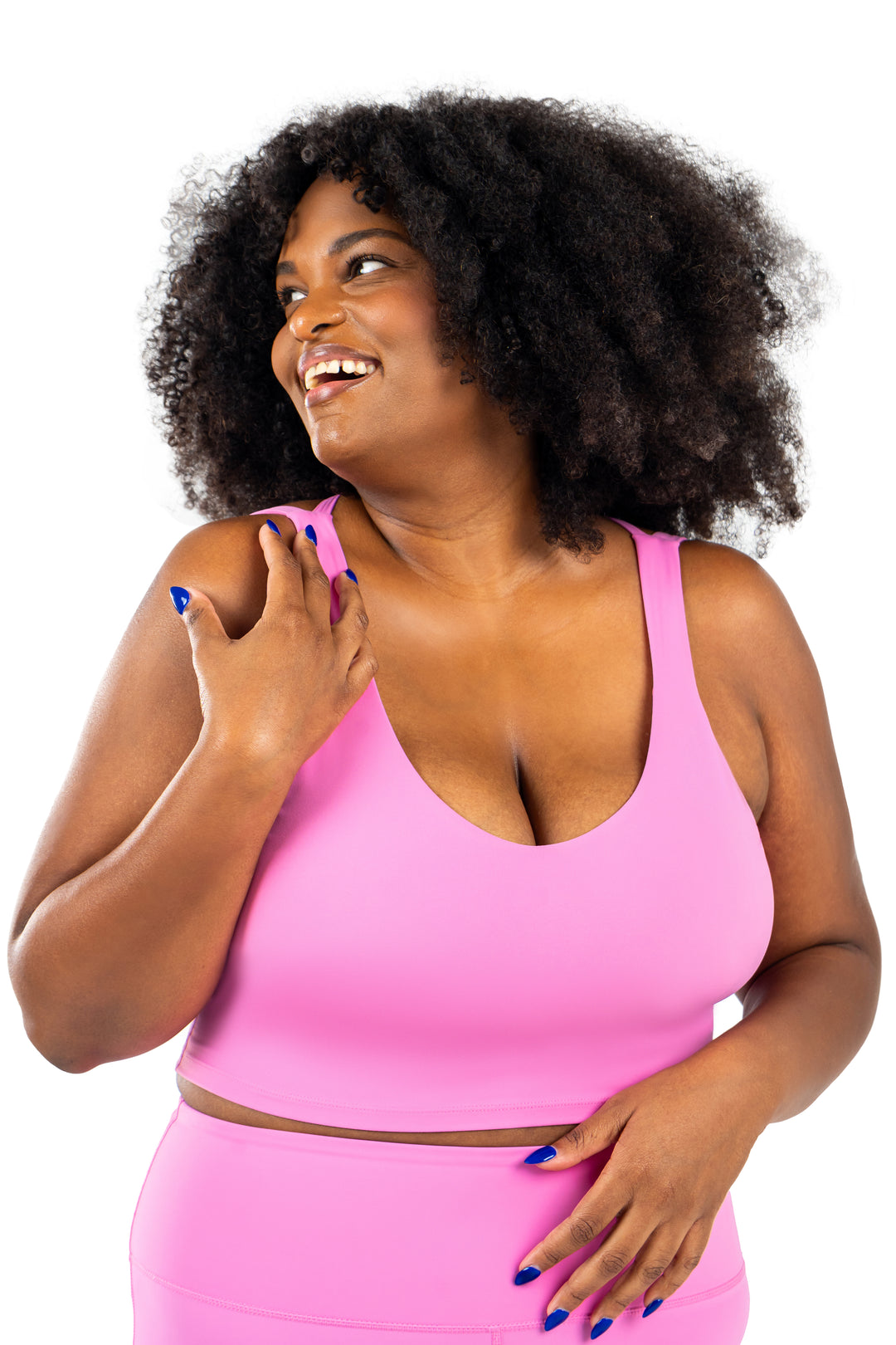 Fitness + Financial Gains™ Pretty in Pink Built In Bra Top