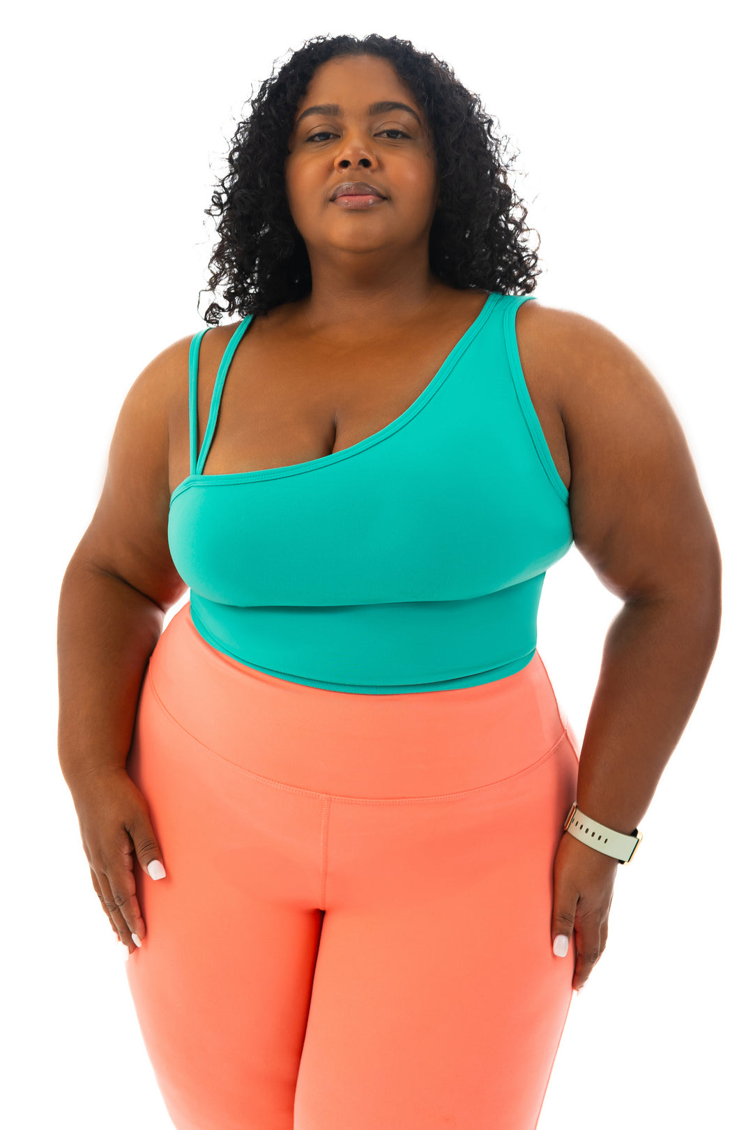 Fitness + Financial Gains™ CURVE Miami Dolphins Inspired* One Shoulder Top