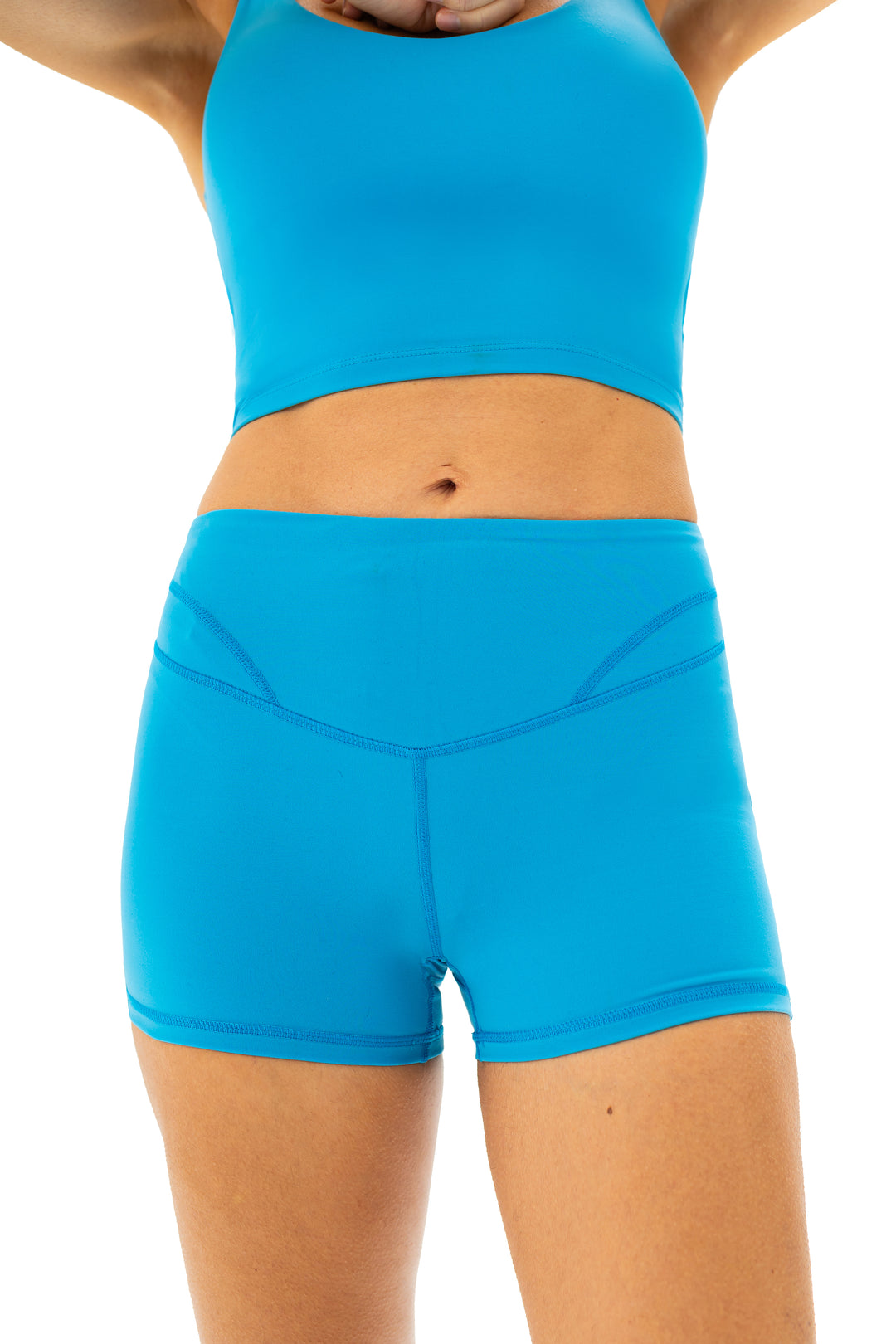 Fitness + Financial Gains™ Baybee Blue Mini-Shorts