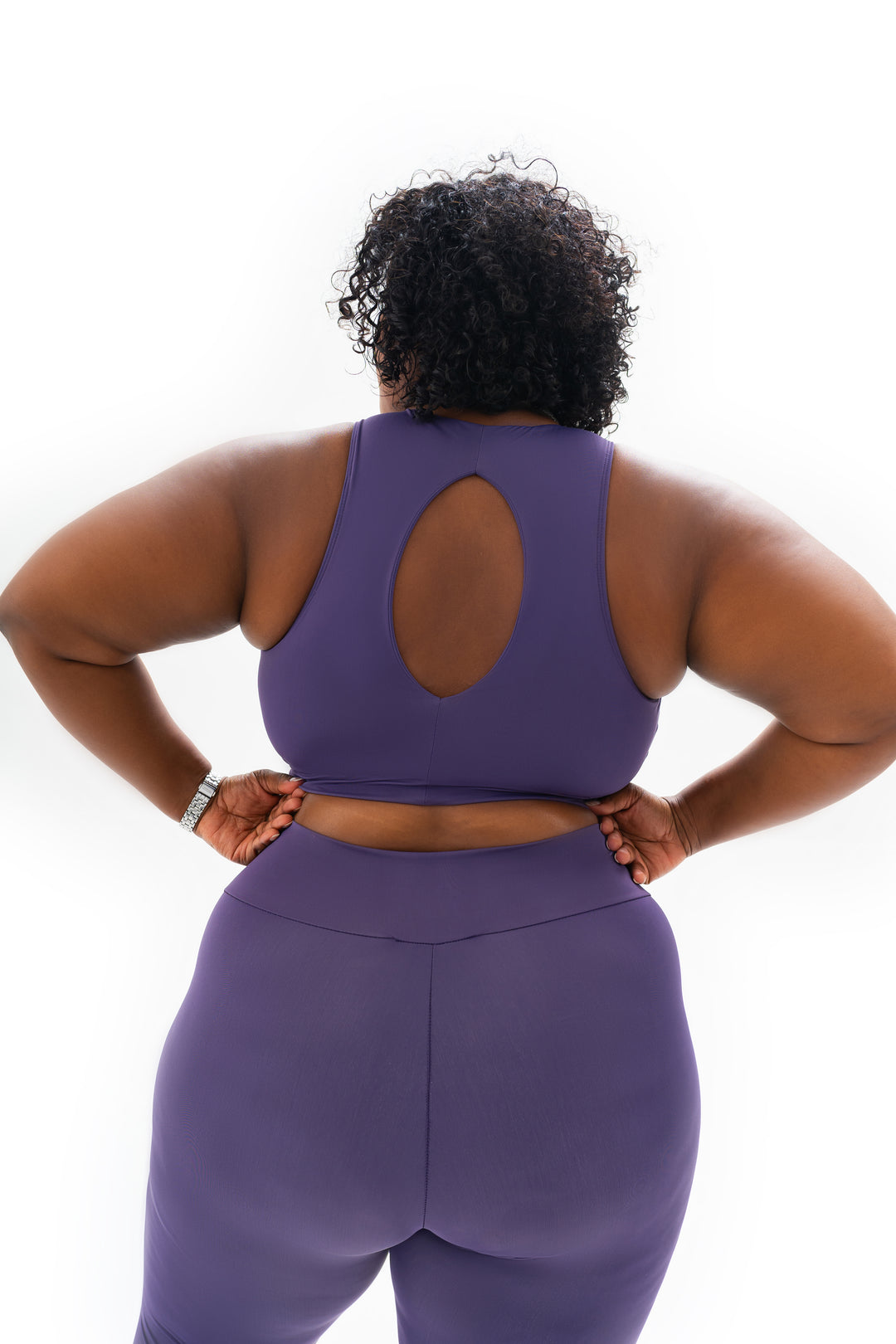 Fitness + Financial Gains™ Plum Grape Crossover Legging Set