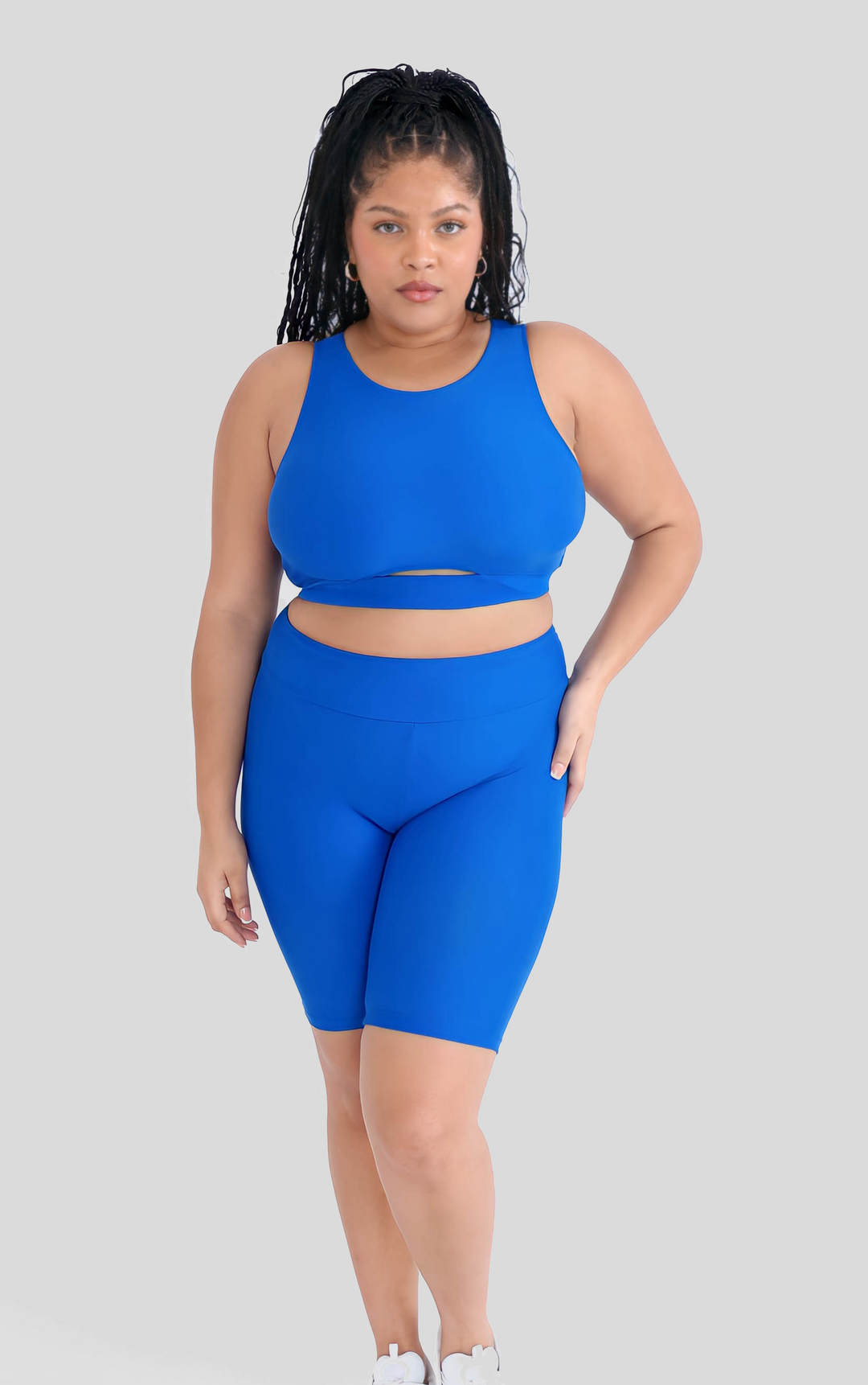 Fitness + Financial Gains™ Kentucky Blue High-Waisted Short Set