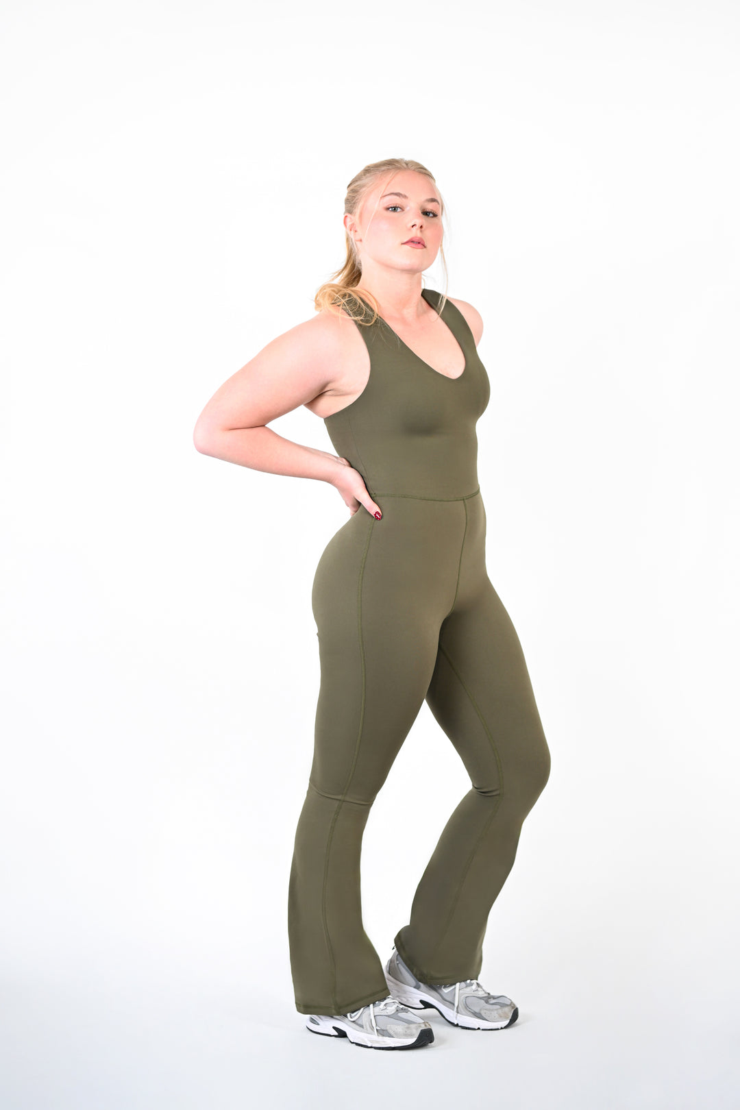 Fitness + Financial Gains™ Sage Flared Bodysuit