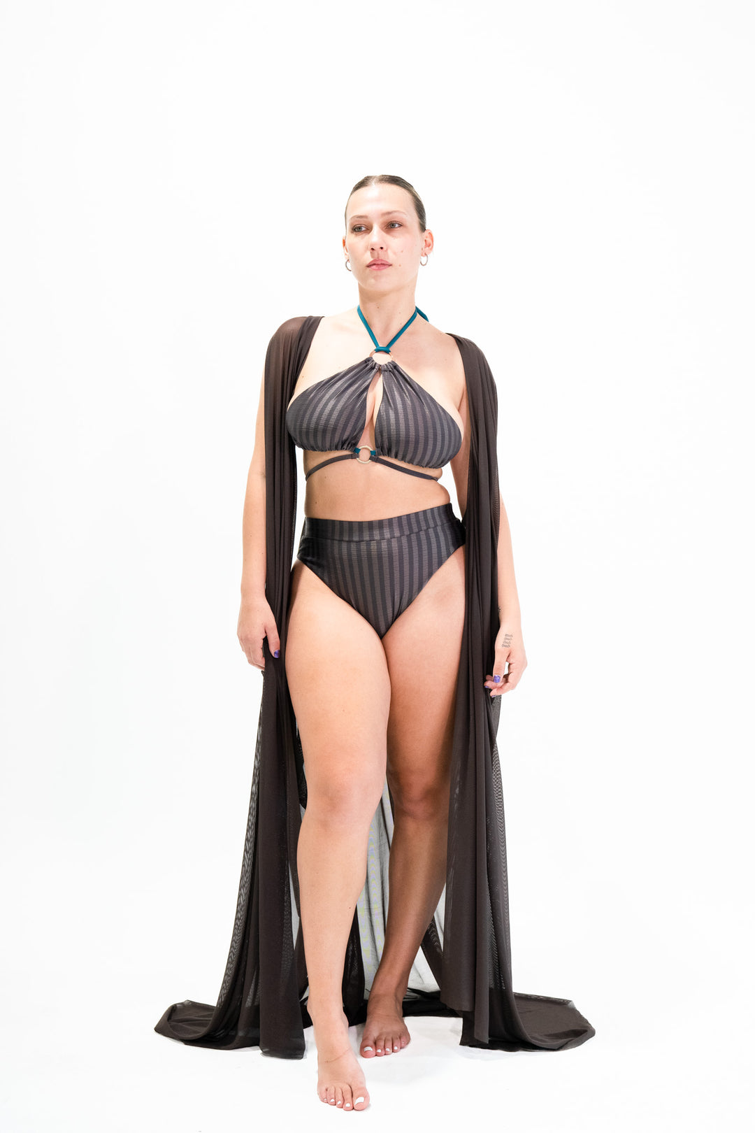 Fitness + Financial Gains™ SWIM: Chocolate High Waisted Two Piece