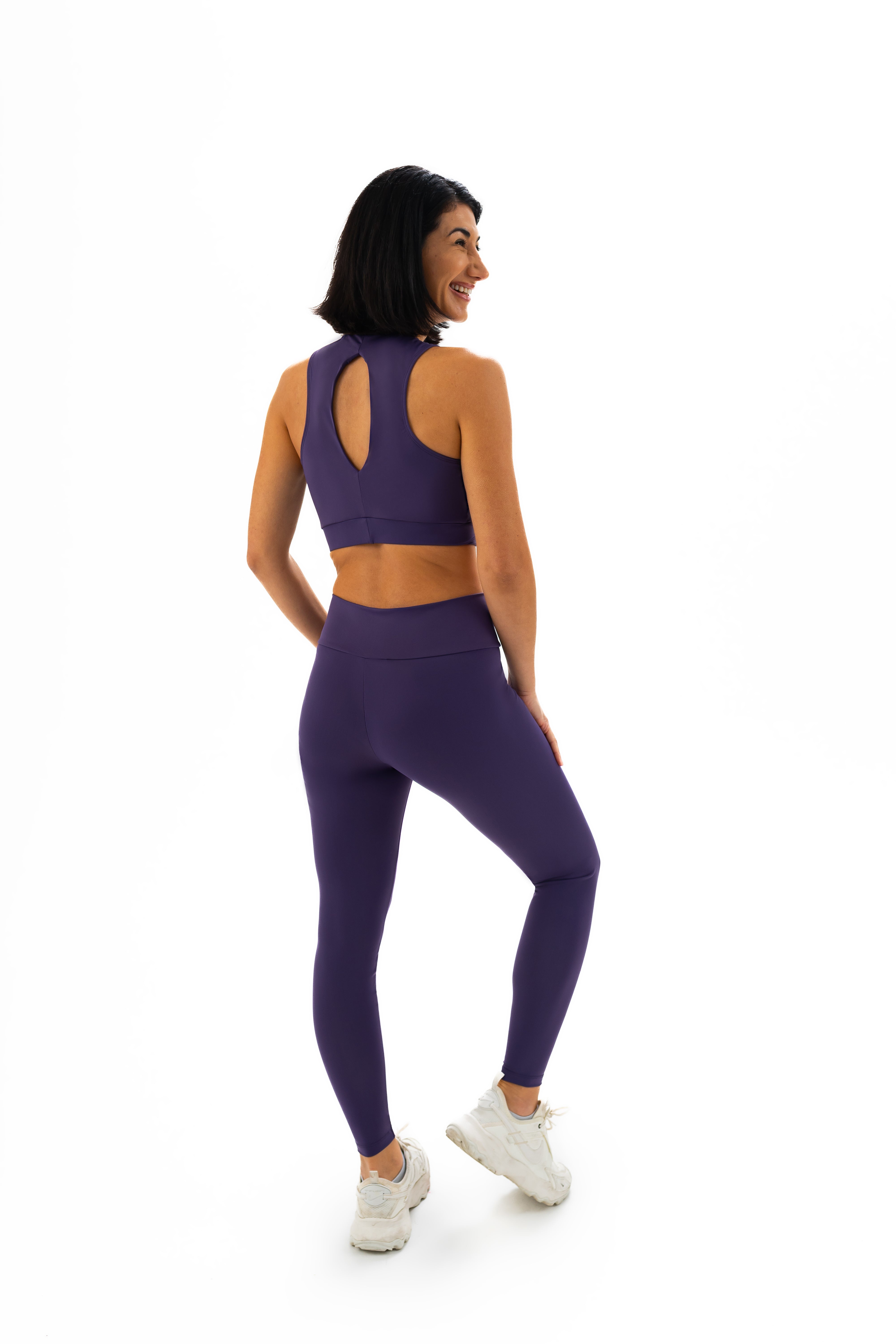 Fitness + Financial Gains™ Plum Grape Crossover Legging Set – Shop
