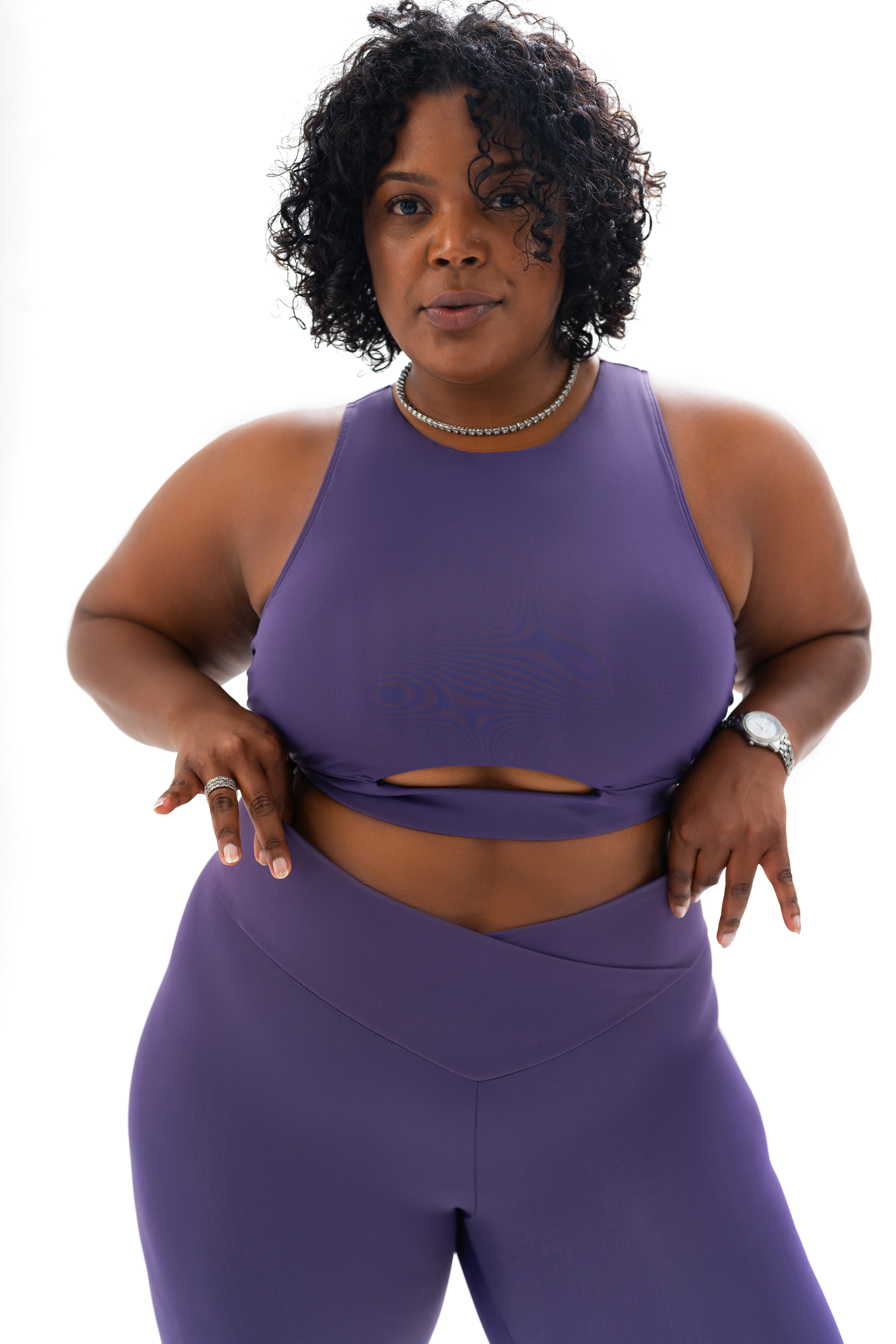 Fitness + Financial Gains™ Plum Grape Crossover Legging Set – Shop