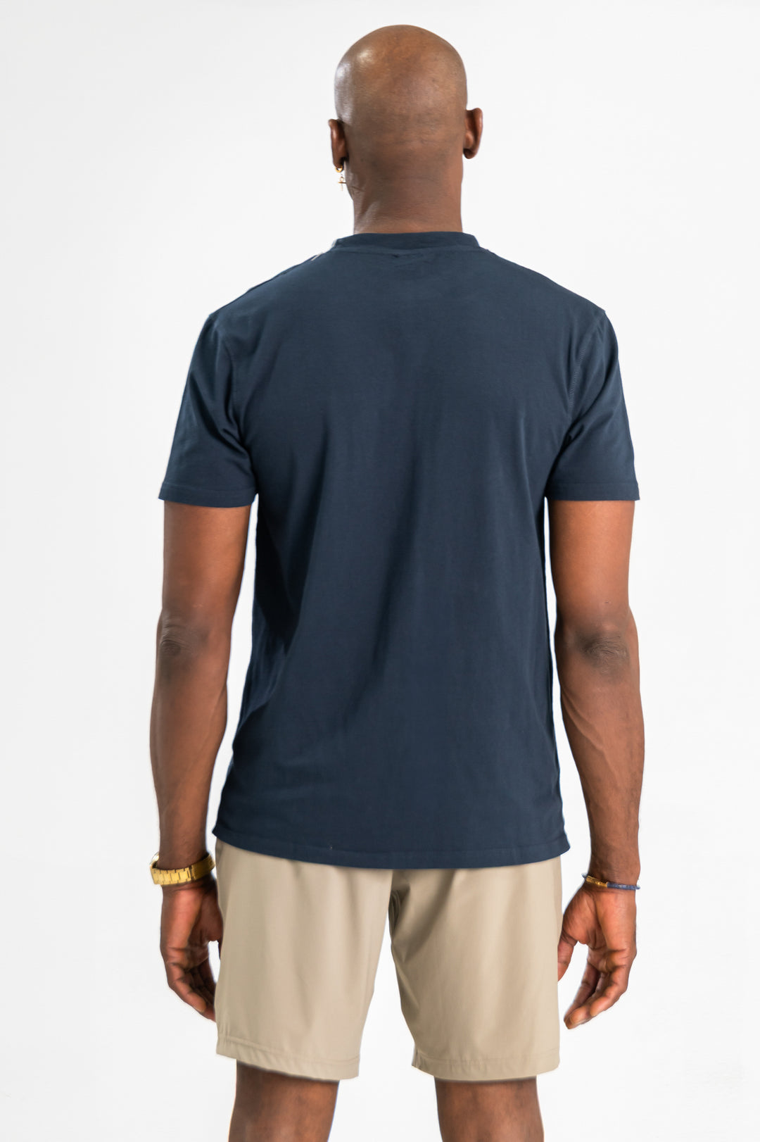 Fitness + Financial Gains™ MENS: Navy Classic Pima Cotton Short Sleeve Shirt