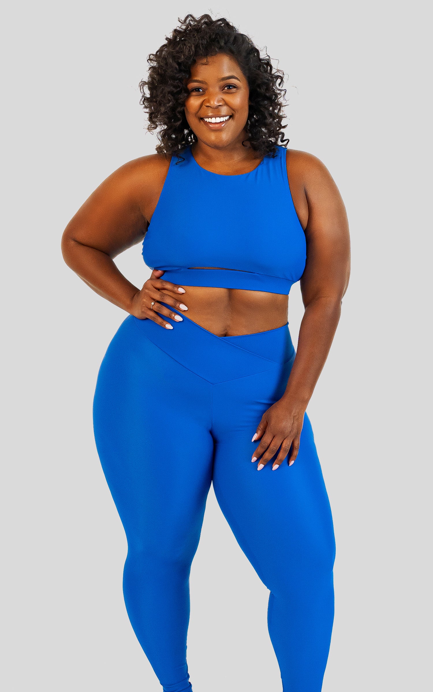 PERFECT FORM TOPS & LEGGINGS L セット Fitness + Financial Gains™ Kentucky Blue Crossover Leggings Set