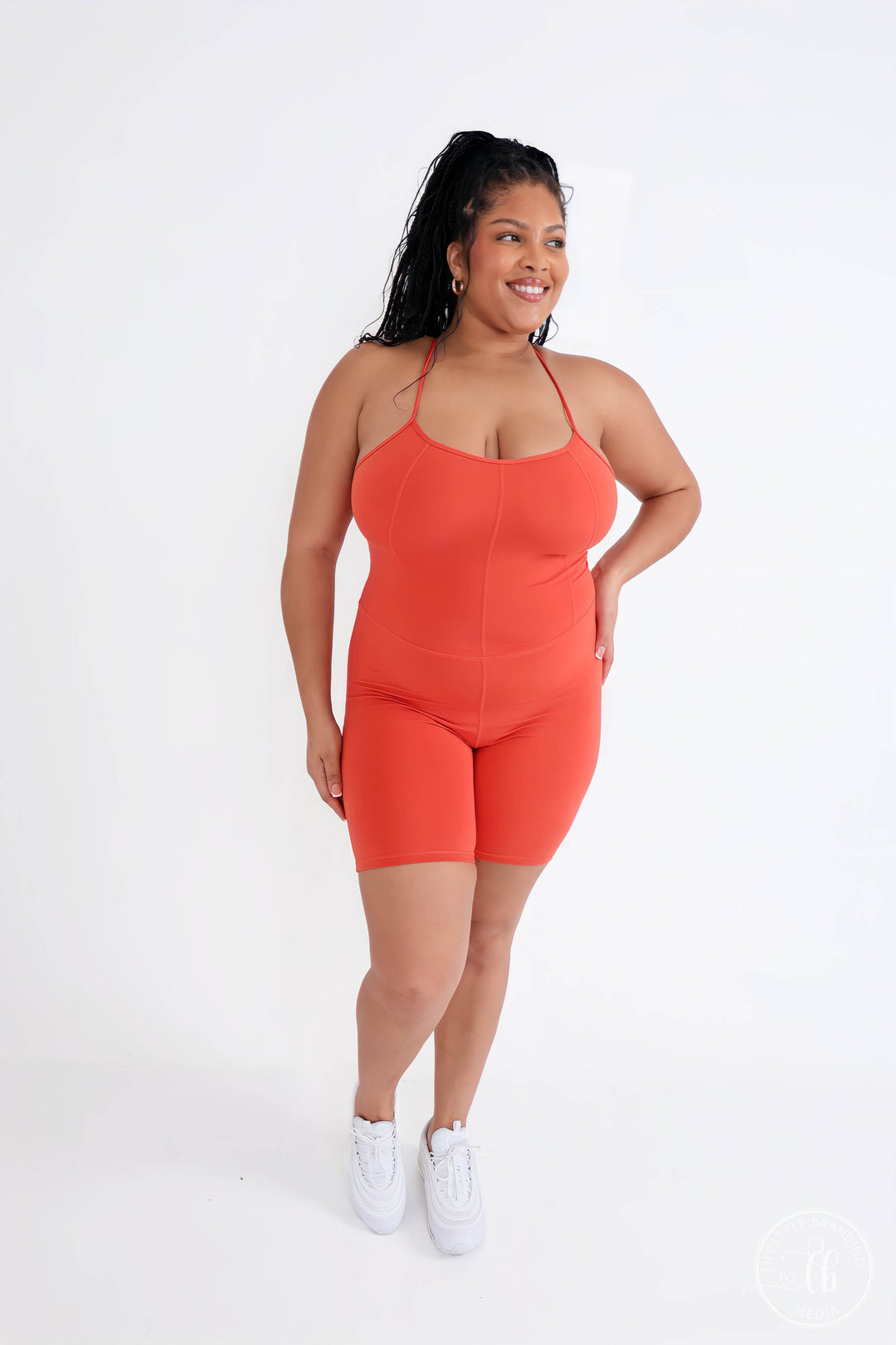 Coral Short Onesie